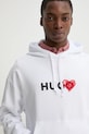 HUGO bluza bawełniana biały 50530577