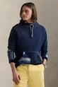 Бавовняна кофта Polo Ralph Lauren з капюшоном блакитний 710958243