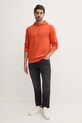 Tommy Hilfiger bluza bawełniana MW0MW37235 pomarańczowy SS25