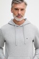 Tommy Hilfiger μπλούζα με κουκούλα ανδρική βαμβακερή γκρί MW0MW37235