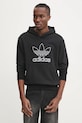 Хлопковая кофта adidas Originals OUTL TREF HDY JP1079 чёрный SS25