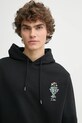 Хлопковая кофта Drôle de Monsieur Le Hoodie Vase чёрный F.HO174.CO127.BL