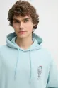 Drôle de Monsieur bluza bawełniana Le Hoodie Vase turkusowy F.HO174.CO127.LBE