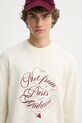 Шерстяной свитер Drôle de Monsieur Le Pull Slogan Vignes бежевый F.PO178.WO023.CM