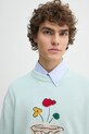 Abbigliamento Drôle de Monsieur maglione in lana La Maille Vase F.PO174.WO023.LBE turchese