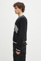 Πουλόβερ με προσθήκη μαλλιού MM6 Maison Margiela SH0HN0002 μαύρο SS25