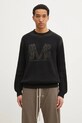 Bavlněný svetr MM6 Maison Margiela vzorovaný černá SH0HL0024