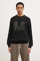 MM6 Maison Margiela pulover de bumbac cu modele negru SH0HL0024