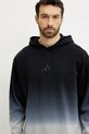 Βαμβακερή μπλούζα adidas ALL SZN Dip Dye μαύρο JI6350