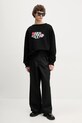 Bavlněná mikina Fiorucci Curly Lollipop Logo Relaxed Fit Sweatshirt U02SPSCR188CJ05BK02 černá SS25