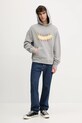 Хлопковая кофта Fiorucci Banana Sound Print Relaxed Fit Hoodie U02SPSHO092CJ05GY01 серый SS25