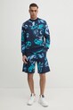 Versace Jeans Couture hanorac de bumbac 78GAI3R0.FS190 bleumarin SS25