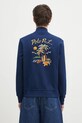 Хлопковая кофта Polo Ralph Lauren Long Sleeve Sweatshirt без капюшона голубой 710970280