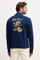 Îmbrăcăminte Polo Ralph Lauren hanorac de bumbac Long Sleeve Sweatshirt 710970280 albastru
