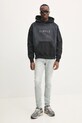 PURPLE BRAND pamut melegítőfelső HWT FLEECE PO HOODY P401.HBSS125 szürke SS25