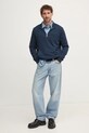 Хлопковая кофта Barbour MOL0666NY91 тёмно-синий SS25