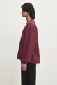 VETEMENTS felpa Oval Logo Cropped Boxy UA66CW600R granata SS25