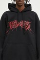 VETEMENTS sweatshirt Death Metal Cropped Boxy black UA66HD620BR