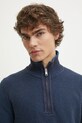 Marc O'Polo sweter z domieszką wełny 431516060370 granatowy