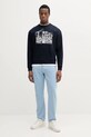 United Colors of Benetton hanorac de bumbac 3FWYU10A3 bleumarin SS25