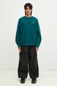 Mikina Carhartt WIP American Script Sweat tyrkysová I025475.2M1XX