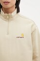 Mikina Carhartt WIP Half Zip American Script Sweat béžová I027014.2LPXX