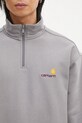 Carhartt WIP felpa Half Zip American Script Sweat grigio I027014.2LRXX