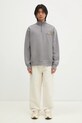 Carhartt WIP felpa Half Zip American Script Sweat I027014.2LRXX grigio