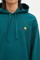 Carhartt WIP bluza Hooded American Script Sweat turkusowy I028279.2M1XX