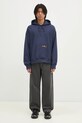 Carhartt WIP bluza bawełniana Hooded Label Script Sweat I034430.01XX niebieski