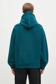 Одяг Бавовняна кофта Carhartt WIP Hooded Label Script Sweat I034430.2M1XX бірюзовий