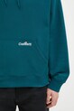 Бавовняна кофта Carhartt WIP Hooded Label Script Sweat бірюзовий I034430.2M1XX