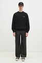 Carhartt WIP felpa in cotone Script Embroidery Sweat I034496.0D2XX nero