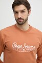 Pepe Jeans bluza bawełniana DUMAS CREW pomarańczowy PM582832