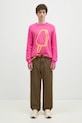 ICECREAM pulover din amestec de lana Popsicle Crewneck IC24436 roz