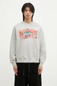 Billionaire Boys Club cotton sweatshirt Tropical Island Fill Arch Logo Crewneck cotton gray B24439