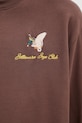 Billionaire Boys Club pamut melegítőfelső Duck Embroidered Crewneck barna B24441..