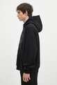 Bavlněná mikina Billionaire Boys Club Script Logo Chainstitch Popover Hood B24448 černá SS25