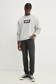 Βαμβακερή μπλούζα Levi's PREMIUM GRAPHIC CREW 000MS γκρί SS25