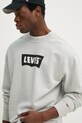 Βαμβακερή μπλούζα Levi's PREMIUM GRAPHIC CREW γκρί 000MS