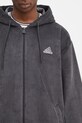 Menčestrová mikina adidas Originals Cord Hoodie sivá JD5393