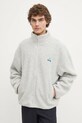 Флисовая кофта American Vintage без капюшона серый MHOK16BE25