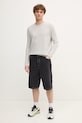 American Vintage sweter wełniany MRAX18AE25 szary SS25