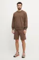 Βαμβακερή μπλούζα The North Face Relaxed NF0A8C361OI1 καφέ SS25