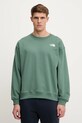Odzież The North Face bluza bawełniana Nuptse Oversized NF0A8C3UHCH1 zielony