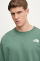 Bavlněná mikina The North Face Nuptse Oversized zelená NF0A8C3UHCH1