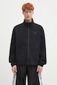 adidas Originals hanorac de bumbac Essentials Seersucker Track Top uni negru JD2458