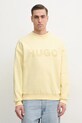 HUGO hanorac de bumbac print galben 50538778