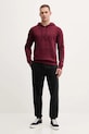Хлопковая кофта HUGO 50540921 бордо AW25