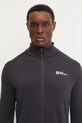 Sportovní mikina Jack Wolfskin Kolbenberg šedá A63964